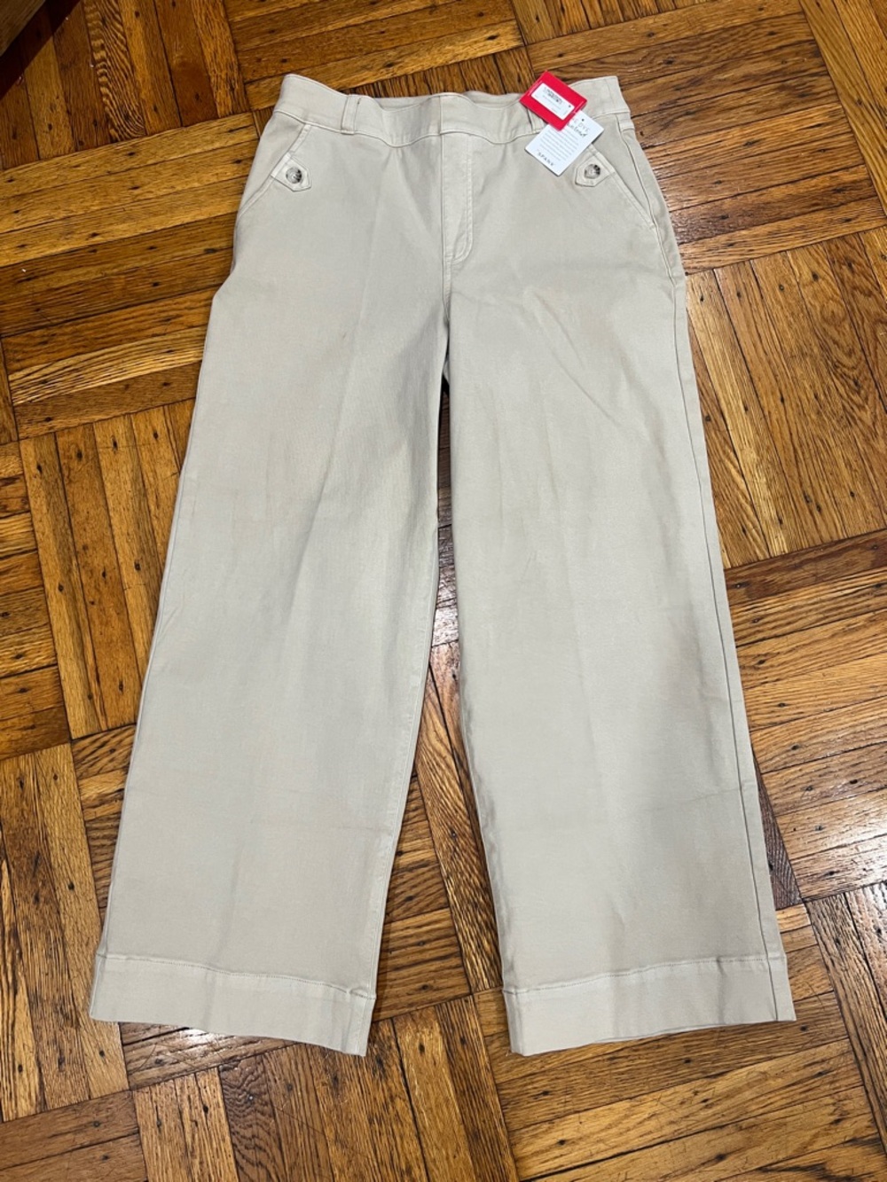 SPANX Cropped Wide-Leg Pants size L - Picture 4 of 7